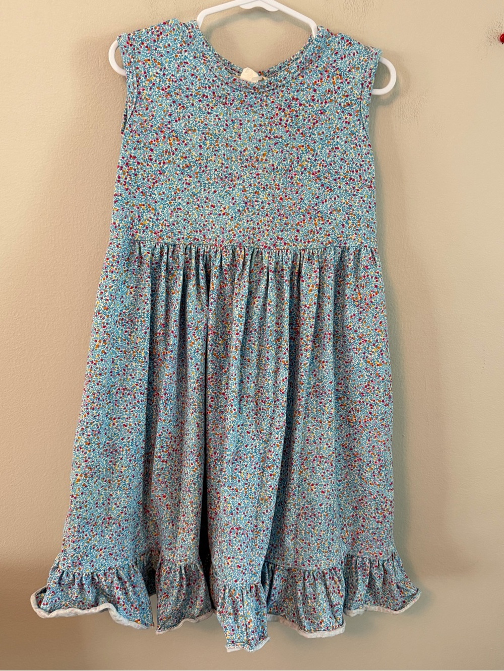 Hannah Kate Light Blue Splatter Sleeveless Dress